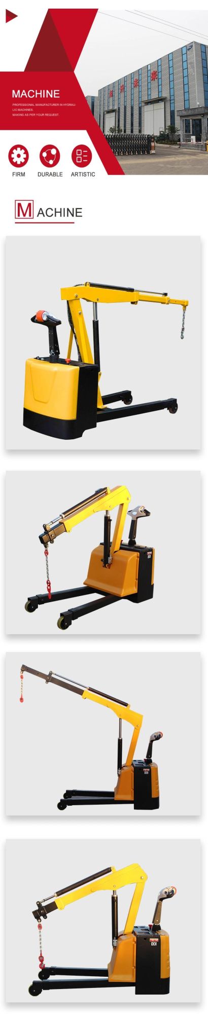 Electric Moving Counter Balanced Engine Stand Shop Crane