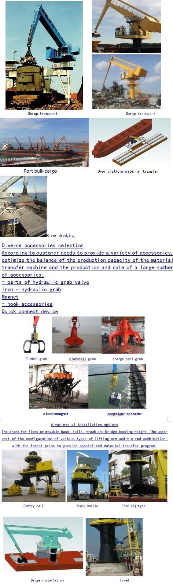 Harbor Offshore Equilibrium Handler Balance Portal Crane for Bulk Material