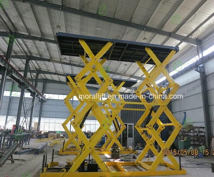 Hydraulic Double Vertical Stationary Scissor Lift Table
