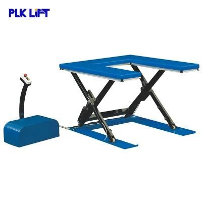 U Shape Warehouse Hydraulic Pump Electric Scissor Lift Platform