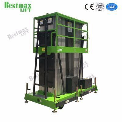 6 Mast Mobile Aluminum Aerial Work Platform with 150kg Load