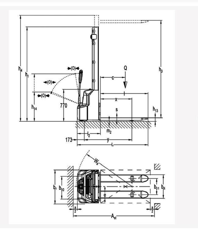 Warehousing Equipment 1200kg Lifting Capacity Electric Stacker with Best Price