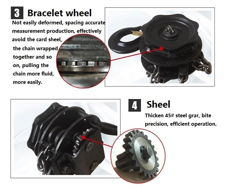 Low Price 1ton 2ton 3ton 5ton 10ton Capacity with Ce Certificate Chain Hoist Block