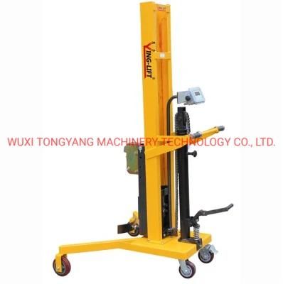 1000lb Capacity Hydraulic Drum Handler with Weighing Scale Dtf450c-1