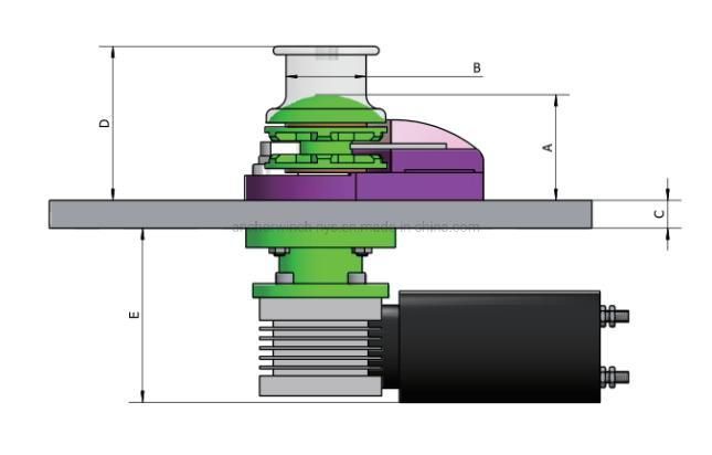 Outboard Boat Windlass and Winch with 12V Motor