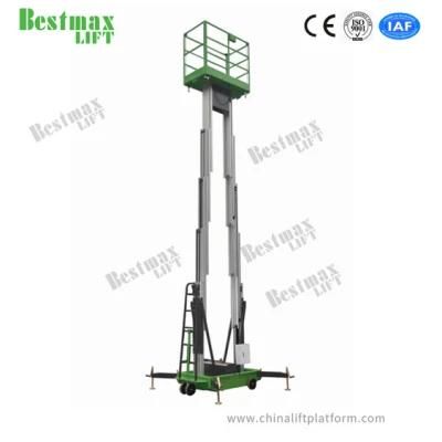 8m Working Height AC Powered Lifting Equipment with Double Mast