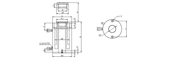 Enerpac Same Durable Double Acting Hollow Hydraulic Cylinder