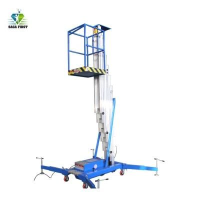 6m 8m High Quality Aerial Work Platform Aluminum Single Mast