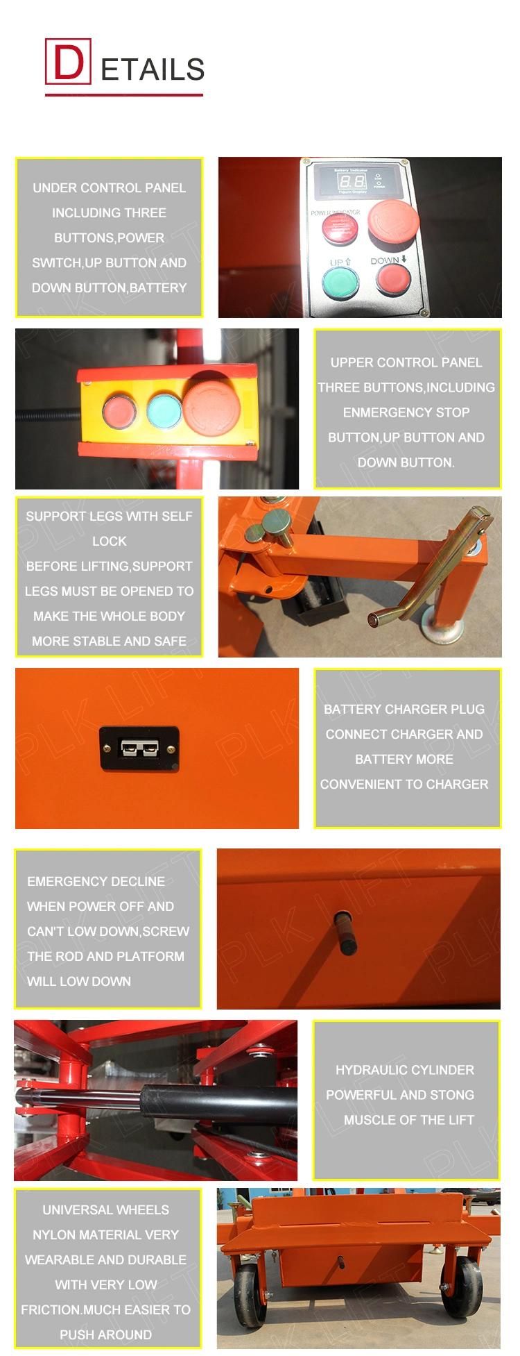 3m 300kg Small Platform Scissor Lift One Man
