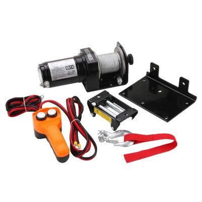 6000lbs 1 Ton Auto Electric Hydraulic Fishing Winch Lifting 12V