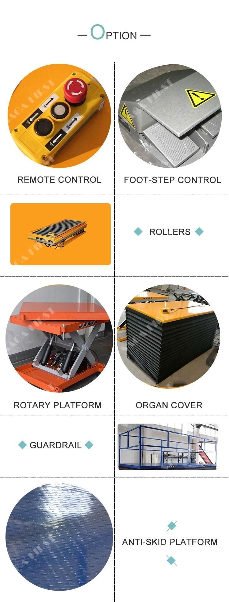 CE Certificated Hydraulic Cargo Electric Scissor Hoist Platform Motor Lift