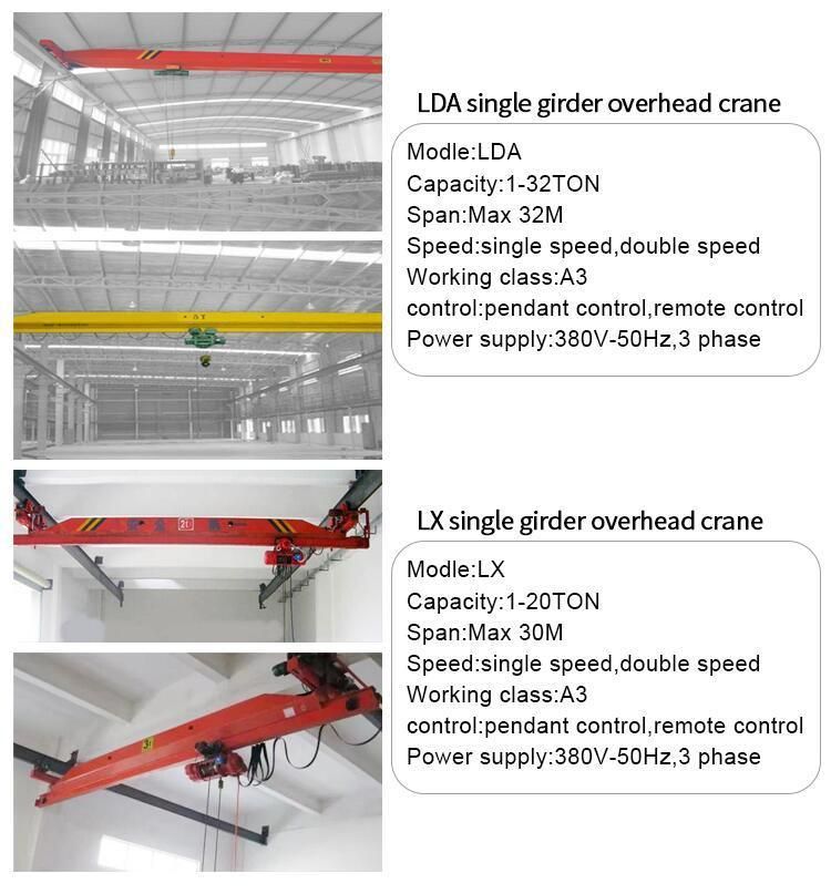 5 Ton 10 Ton Electric Single Beam Workshop Crane Single Girder Crane