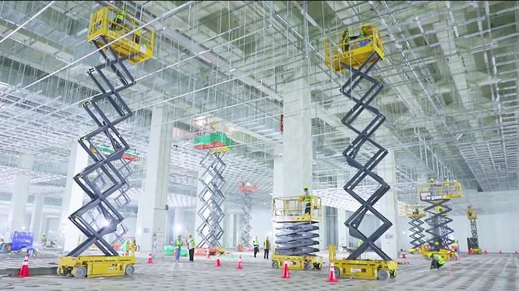 10m 230kg Motor Drive Self Propelled Scissor Lift Platform