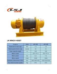 Customized Worldwide Hc/Hm Wire Rope Electric Hoist Winch