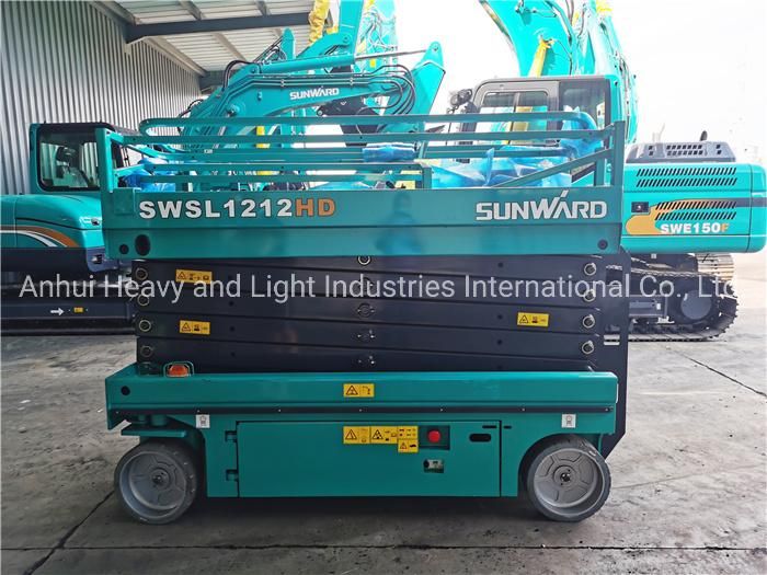 Sunward Single Mast Portable Aerial Lift Table Aluminium Work Platform Swsl1212HD