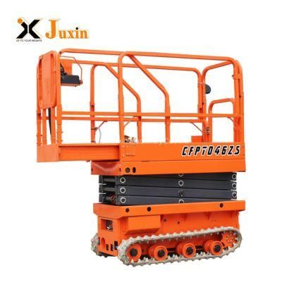 Mini Self Propelled Crawler Scissor Lift Platform Rough Terrain Tracked Scissor Lift