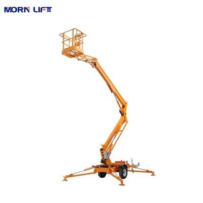 10m 12m Morn China Trailer Man Aerial Cherry Picker Boom Electric Lift New