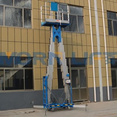 Easy to Move Manual Trailing Double Mast Aluminum Alloy Lift