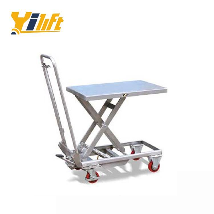 China Made SS304 Stainless Scissor Manual Hydraulic Lift Table Trolley (BSS10/20)