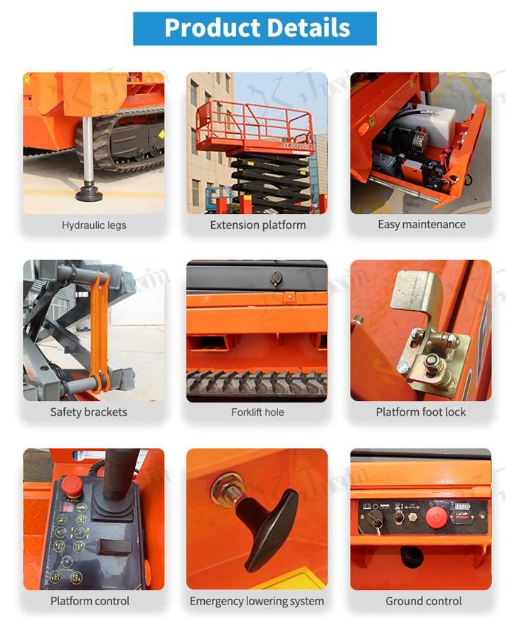 Cheap Price Hydraulic Aerial Platform Electric Man Lift Crawler Scissor Lifts