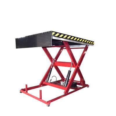 CE Certificated Mobile Pipe Rail Trolley Scissor Lift Pallet Truck