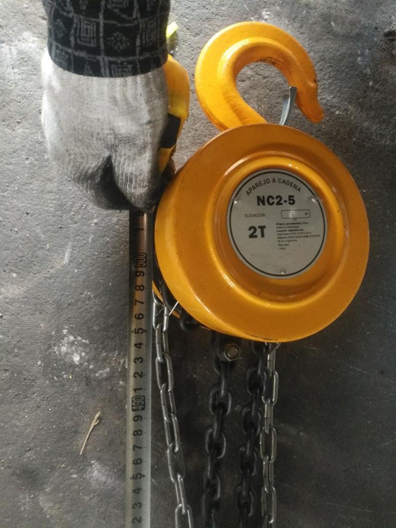 Hot Sales Hand Load Capacity 2 Ton 5m Chain Hoist