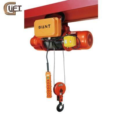 380V Electric Wire Rope Hoist Remote Crane Chain Block with Trolley Single Speed (CD1/MD1)