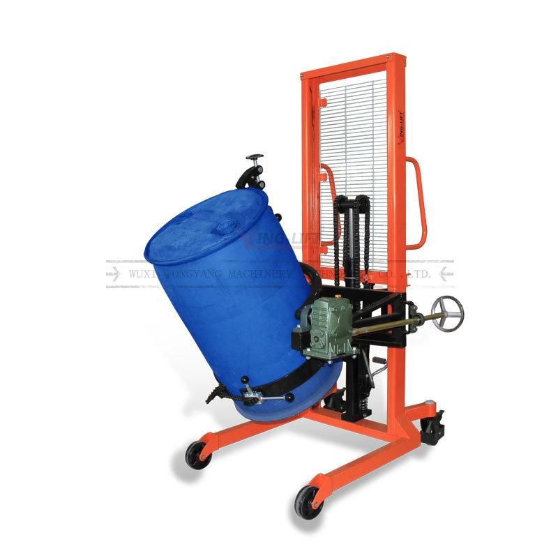 450kg Capacity 1500mm Lifting Height Hydraulic Oil Drum Rotator Lifter