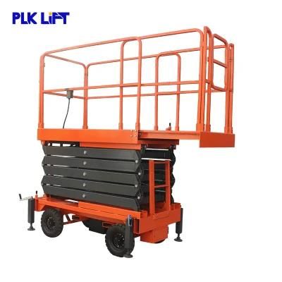 CE Certified Wheeled Mobile Hydraulic Powered Scisosr Lifting Man Platform