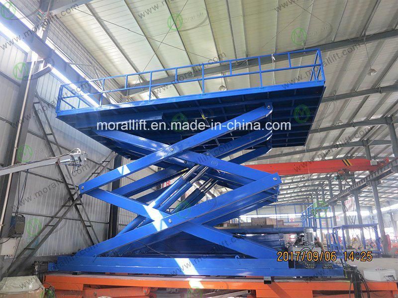 Heavy loading scissor type hydraulic scissor lift
