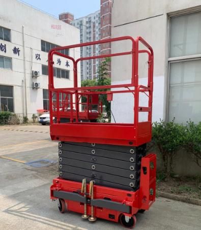 Simple Operation Hydraulic Man Semi-Electric Vertical Lifting Mobile Mini Scissor Lift