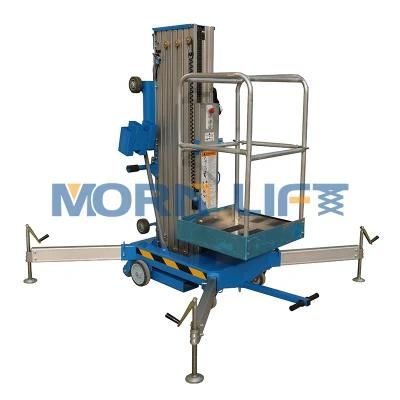 AC Power Aluminum One Single Mast Man Lift Platform