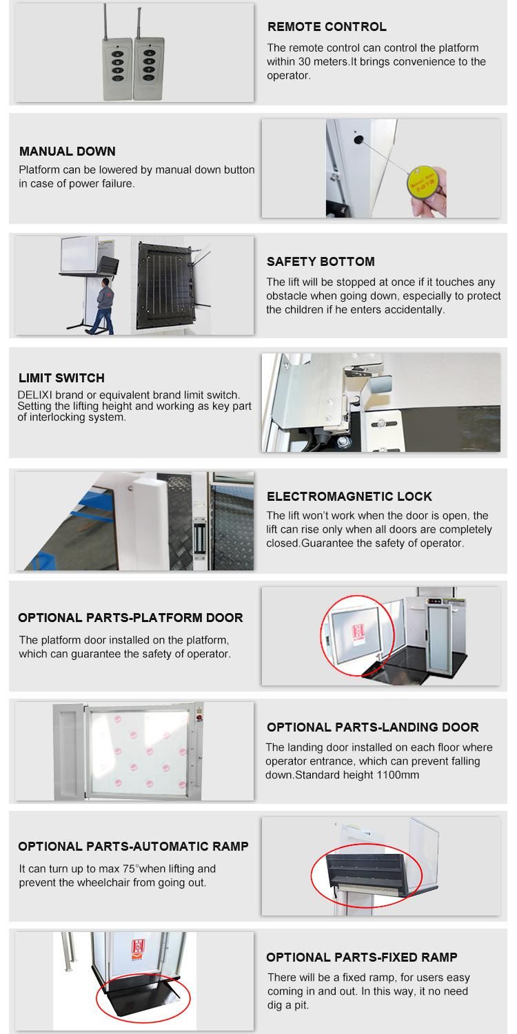 Small Home Cheap Home Elevator for Disabled with Ce