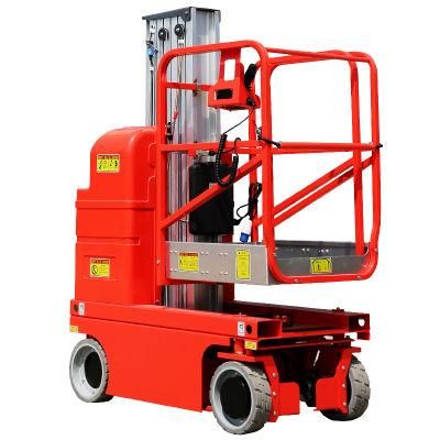 Sagafirst 7.5m 9m Load 150-200kg High End Self Propelled Dual Mast Aluminum Electric Lift Platform Ladder Lifter