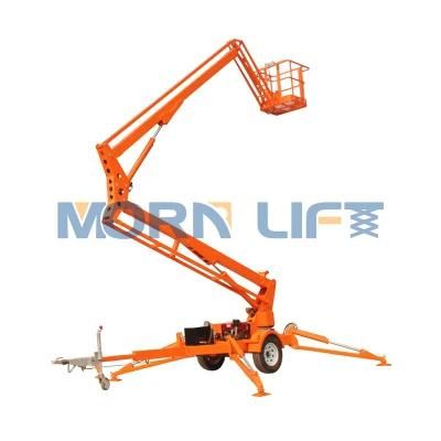 12 Meter Boom Hydraulic Crane Trailer Mounted Towable Boom Lift