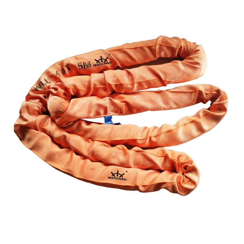 Thermal Resistant Polyester Flat Belt Type Color Code Webbing Sling for Crane