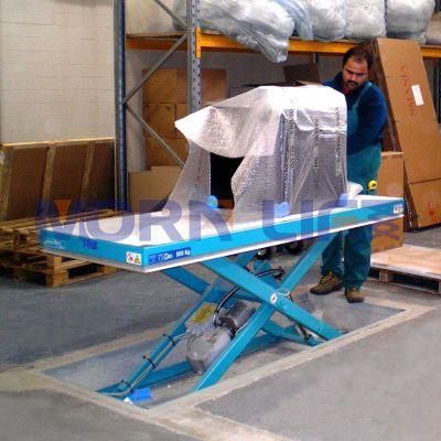 CE, ISO Crane Morn Warehouse Stationary Hydraulic Scissor Lift Table