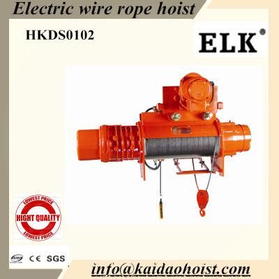 1ton Electric Wire Rope Hoist with Motorized Trolley