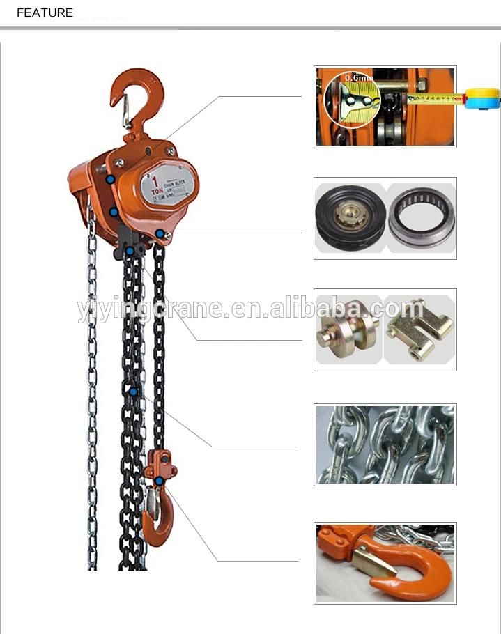 Hot Sale Manual Chain Hoist 3t 3m in China