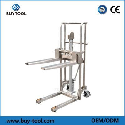 Hydraulic Foot Pump Type Stainless Steel Forklift Stacker