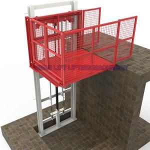 Factory 1ton Electric Mini Cargo Lift Platform Guide Rail Warehouse Elevator Lift