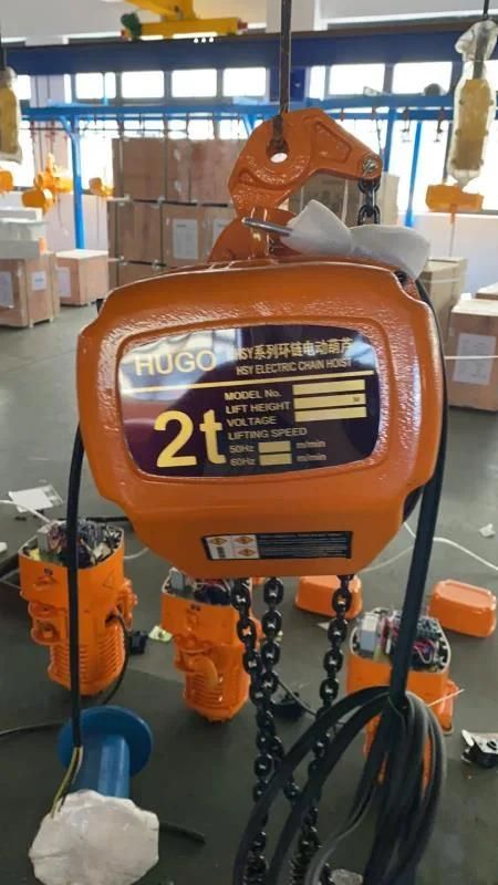 1 Ton 2 Ton 3ton Customized Electric Chain Hoist with Aluminum Alloy Shell