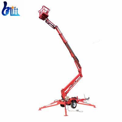 10m 20m Lifting Height Telescopic Spider Towable Boom Aerial Lift Cherry Picker
