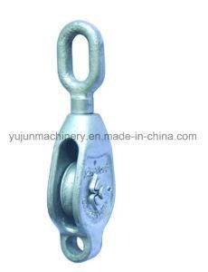 Galvanised Malleable Iron (cast steel) Pulley Block with Eye Single Sheave