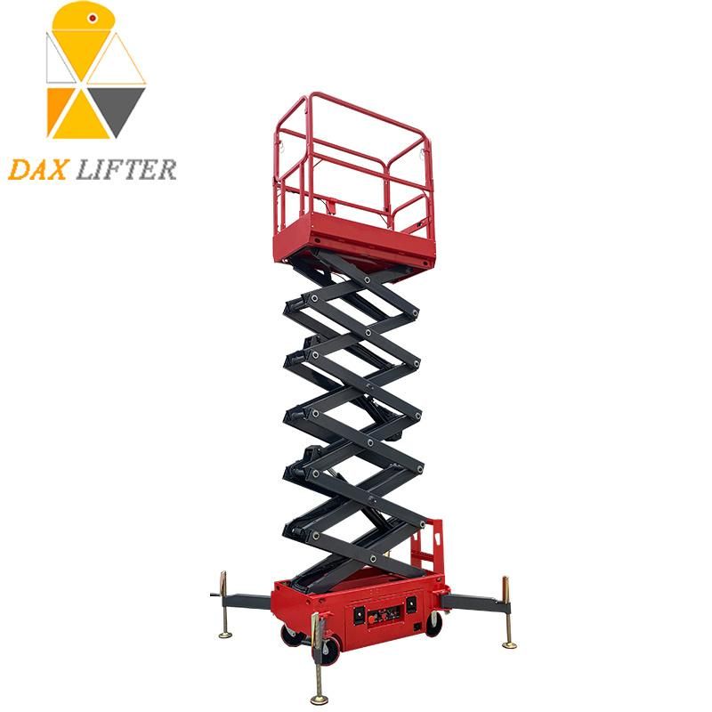 Simple Operation Hydraulic Man Semi-Electric Vertical Lifting Mobile Mini Scissor Lift