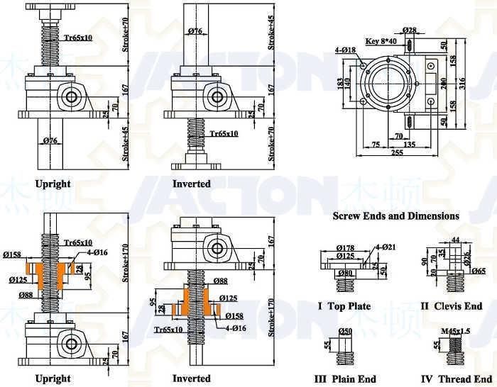 20 Ton Acme Screw Jack