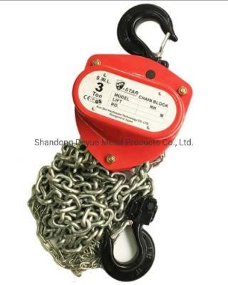 1.5 Ton Durability Hand-Chain Hoist for Material Construction Hand-Chain Hoist