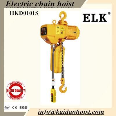 1t Electric Chain Hoist with Hand Moving Trolley