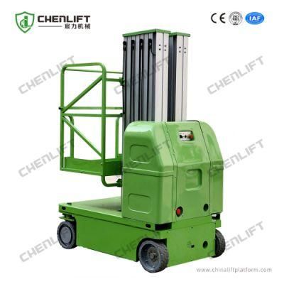 7.5m Self-Propelled Vertical Lift Double Mast with Hydraulic Turning Wheel with CE