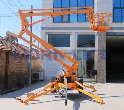 China 10m Morn Towable Cherry Picker Lifts for Sale Boom Telescopic Lift Manufacture